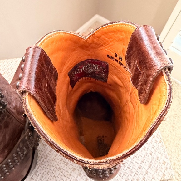 Old Gringo Brown Leather Nevada Studded Boots - Picture 5 of 7
